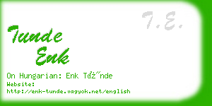 tunde enk business card